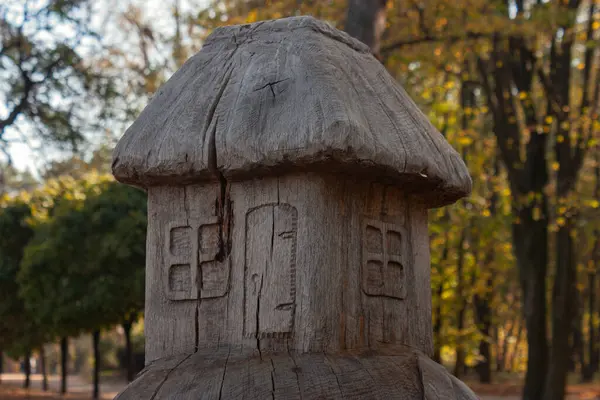 Miniature of an old traditional Ukrainian house. 
