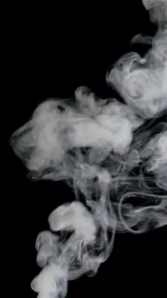 Weißer Wirbelnder Dampfender Rauch Oder Smog Bewegt Sich Schnell Auf — Stockvideo