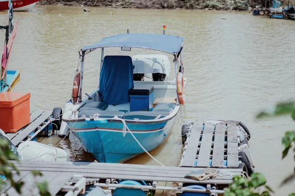 Rybářské Lodě Přístavu Terengganu Malajsie — Stock fotografie