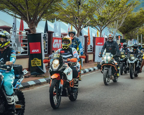 Pahang Maleisië September 2022 Enduro Motorrijders Het Startpunt Tijdens Training — Stockfoto