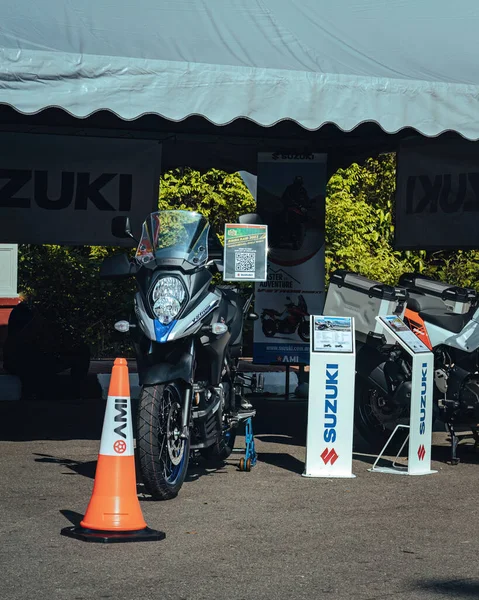 Pahang Maleisië September 2022 Suzuki Motorcross Motorfiets Tentoongesteld Stand Tijdens — Stockfoto