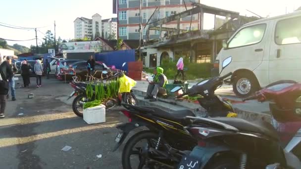 Кэмерон Хайлендс Малайзия Сентября 2022 Года Продавец Petai Продается Мотоцикла — стоковое видео
