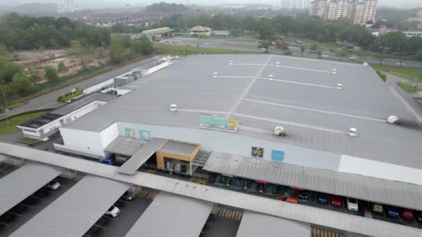 Selangor Malaysia März 2023 Rückwärts Bewegen Luftaufnahme Des Lotus Verbrauchermarktes — Stockvideo