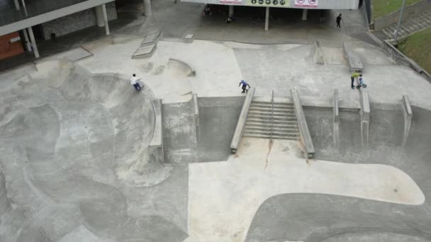 Putrajaya Μαλαισία Μαρτίου 2023 Aerial View People Skateboard Area Challenge — Αρχείο Βίντεο
