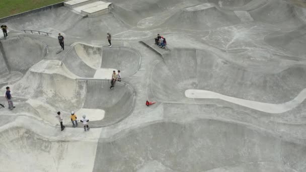 Putrajaya Malajzia Március 2023 Lassú Mozgás Légi Felvétel Extreme Skatepark — Stock videók