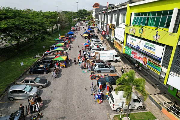 Банги Малайзия Января 2023 Года Воздушный Вид Продажу Автомобильных Ботинок — стоковое фото