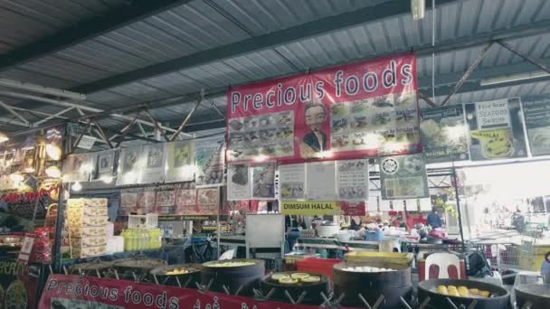 Selangor Malaysia January 2023 Stall Selling Dimsum Called Precious Foods — Stock Video
