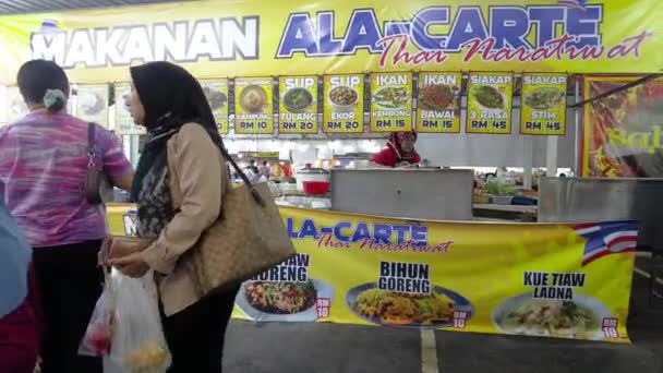Selangor Maleisië Januari 2023 Pov Mensen Kraampjes Het Thailand Halal — Stockvideo