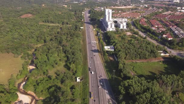 Selangor Malesia Marzo 2023 Veduta Aerea Dell Autostrada Putra Mahkota — Video Stock
