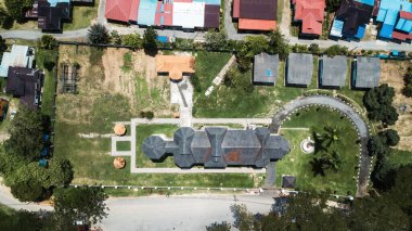 Kuala Kangsar, Perak, Malezya 'daki Kraliyet Müzesi' nin hava manzarası.