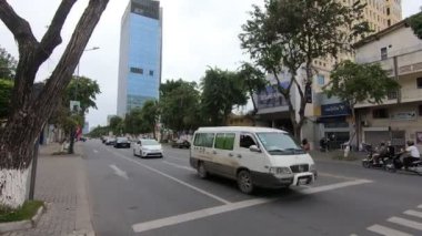 Phnom Penh, Cambodia city center, new modern skyscraper. High quality FullHD footage
