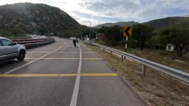 Pov Andando Autostrada Riva Mare Vietnam Alta Velocità Filmati Alta — Video Stock