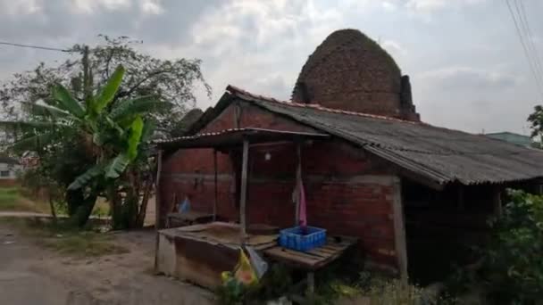 Vinh Long Vietnam Küçük Bir Köy Fabrikasında Kil Tuğlalar Üretiliyor — Stok video