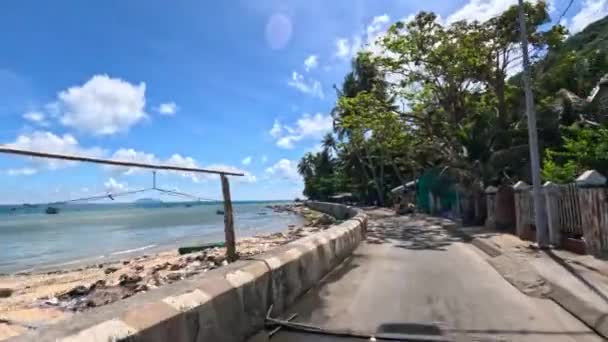 Praia Ensolarada Uma Pequena Aldeia Pescadores Uma Pequena Ilha Lai — Vídeo de Stock