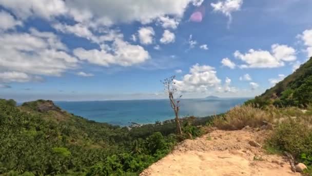 ライソン島 ベトナム 晴れた日の丘の上からの海の景色 高品質の4K映像 — ストック動画