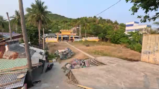 タイニーフィッシャーマン熱帯島ライソン 日没時の小さなコミュニティ 高品質の4K映像 — ストック動画
