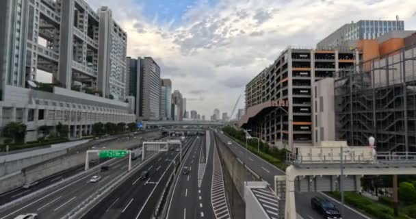 Jungles Béton Tokyo Japon Bonne Infrastructure Routière Grands Bâtiments Modernes — Video