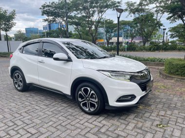 Indonesia, Surakarta, October 25, 2022, Honda HR-V is a subcompact crossover SUV produced by Honda of Japan clipart