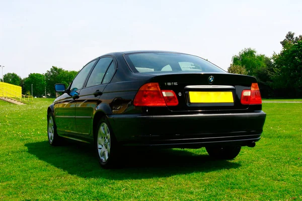 Birmingham, Westmidlands, Birleşik Krallık, 11 Mayıs 2008, BMW 318i E46 3 serisi 2002, BMW Avrupa siyah renk