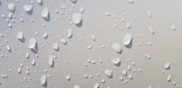 Water Droplets Perspective White Color Surface Good Multimedia Content Backgrounds — Stock Photo, Image