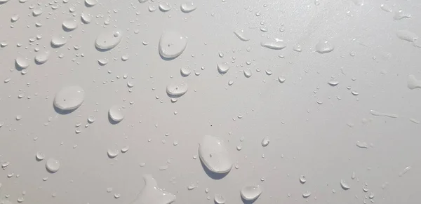 Waterdruppels Perspectief Door Witte Kleur Oppervlak Goed Voor Multimedia Inhoud — Stockfoto