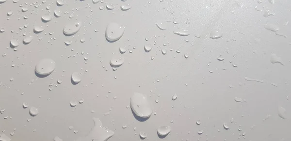 Water Droplets Perspective White Color Surface Good Multimedia Content Backgrounds — Stock Photo, Image