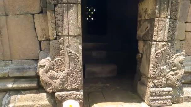 Αρχαία Ερείπια Στην Αγροτική Ασία Έμειναν Ανέγγιχτα Στο Πράσινο Τοπίο — Αρχείο Βίντεο