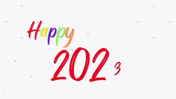Texto Animado Celebración Año Nuevo Tarjeta Digital Año Nuevo Que — Vídeos de Stock