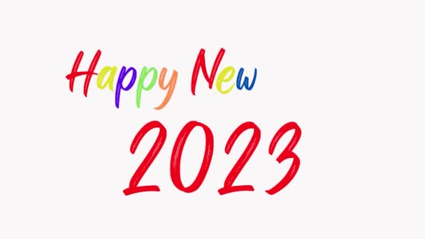 Texto Animado Celebración Año Nuevo Tarjeta Digital Año Nuevo Que — Vídeos de Stock