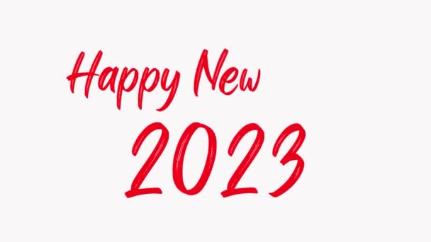 Celebração Ano Novo Texto Animado Cartão Digital Ano Novo Ser — Vídeo de Stock