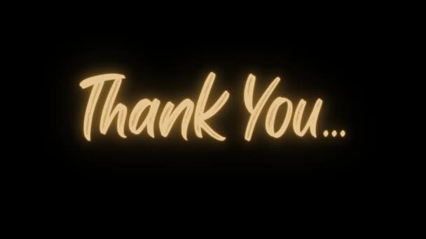 Animowany Tekst Dziękuję Karta Dziękuję Karta Cyfrowa Nadaje Się Świętowania — Wideo stockowe