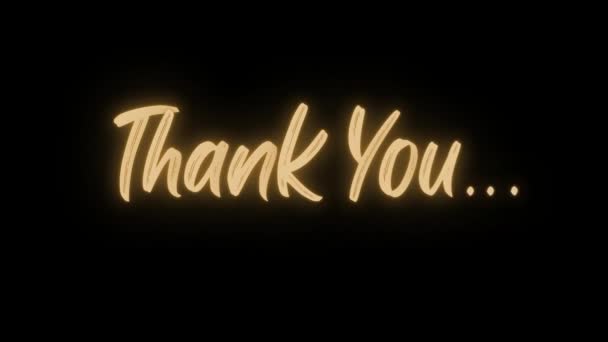 Animated Text Thank You Card Dank Digitale Kaart Geschikt Voor — Stockvideo