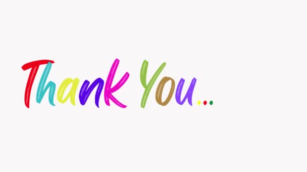 Animated Text Thank You Card Thank You Digital Card Suitable — Stock Video