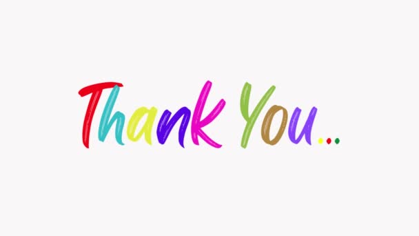 Animated Text Thank You Card Thank You Digital Card Suitable — Stock Video