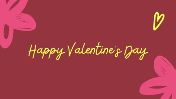 Animação Texto Dia Dos Namorados Cartão Digital Dia Dos Namorados — Vídeo de Stock