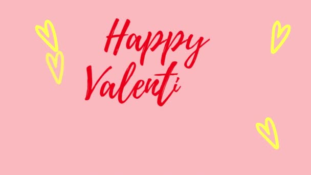 Valentinstag Textanimation Digitale Valentinstag Karte Für Ihr Soziales Netzwerk — Stockvideo