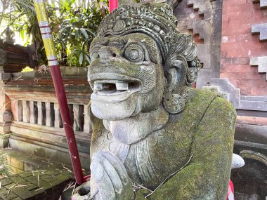 Balinese garden gnome used as decorations on the balinese parks and gardens all around the city