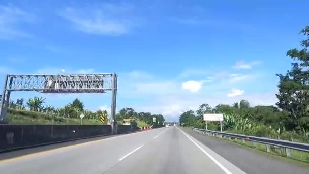Βόλτα Κατά Μήκος Της Ινδονησίας Διοδίων Δρόμο Αυτοκινητόδρομο Νέο Κυβερνητικό — Αρχείο Βίντεο