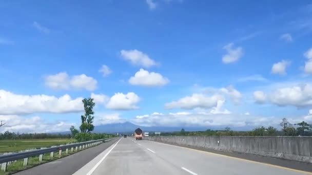 Βόλτα Κατά Μήκος Της Ινδονησίας Διοδίων Δρόμο Αυτοκινητόδρομο Νέο Κυβερνητικό — Αρχείο Βίντεο