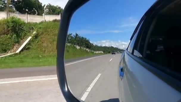 Rida Längs Indonesiska Tullvägen Eller Motorvägen Nya Statliga Infrastrukturprojekt Det — Stockvideo