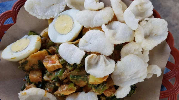 Cnn Виграє Найпопулярнішу Їжу Типова Індонезійська Здорова Їжа Яку Часто — стокове фото