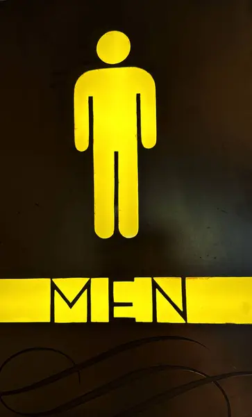 Men\'s signage and Symbol sign to indicate certain designated area with vibrant color could be used as multimedia creative content creation