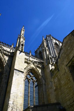 York, İngiltere, Birleşik Krallık, 30 Mayıs 2009: York Papazı, York, İskoçya, İngiltere katedrali, Kuzey Avrupa 'da şehir duvarlarından görülen türünün en büyüklerinden biri.