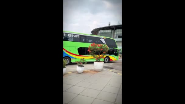 Jakarta Indonesia October 2019 Various Intercity Bus Coach Transport Java — Stock Video