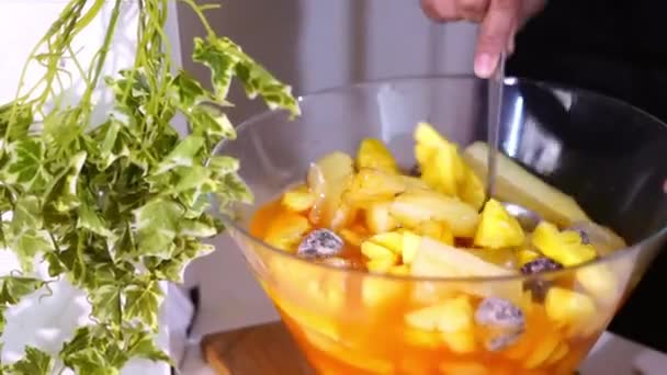 Plat Frais Sain Salade Fruits Indonésienne Appelé Asinan Buah Collation — Video