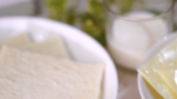 Madlavning Proces Med Gøre Super Lækker Fransk Toast Shot Madlavning – Stock-video