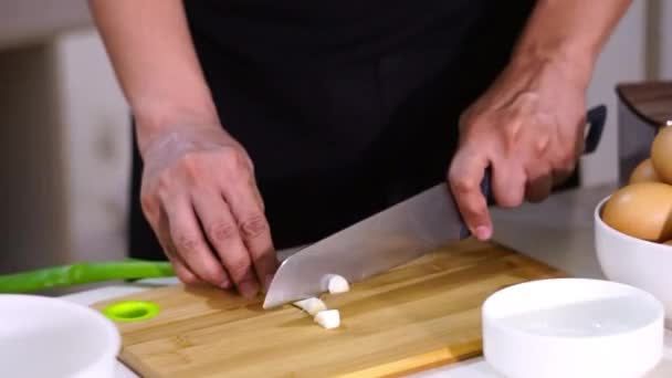 Processus Préparation Cuisson Fabrication Oeufs Brouillés Tofu Nourriture Saine Cuisine — Video
