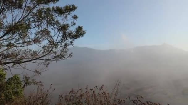 印度尼西亚东爪哇 日出时美丽的布罗莫火山景观 神绘自然 — 图库视频影像