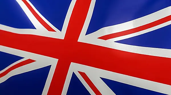 stock image The United Kingdom Union Jack flag, The Great Britain National Flag, The British National flag waving beautifully, good for catalog or multimedia digital content creation