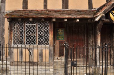 William Shakespeare veya John Shakespeare ve Mary Arden antika ev ve Avon UK üzerinde Stratford doğum yeri şehir, multimedya içerik oluşturma için iyi, Bu AI değil, Lütfen EXIF DATA kontrol